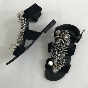 Suecomma Bonnie Suede Strappy Flat Sandals FLAW